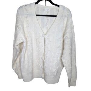 Garance by Garance Dore White Cozy Cardigan sz L